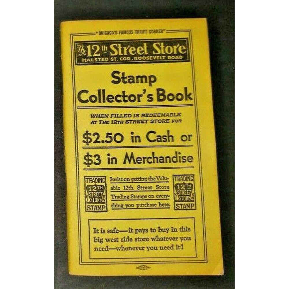 Vintage Chicago 12th‎ Street Store Stamp Book Unused New Old Stock PB8